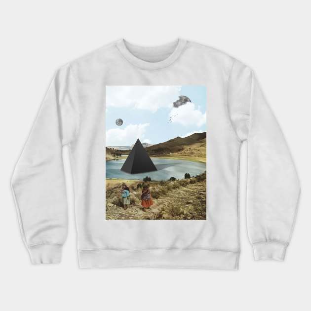 Highway To Yesterday - Surreal/Collage Art Crewneck Sweatshirt by DIGOUTTHESKY